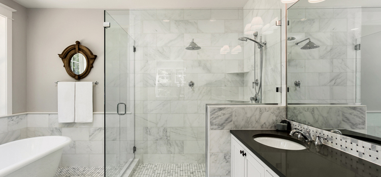 bathroom shower door installation in Charter Oak