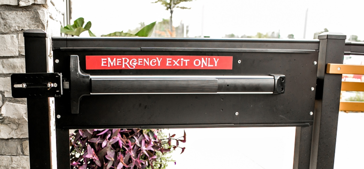 emergency push bar installation in Charter Oak